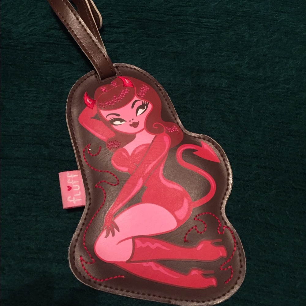 Fluff Pin-Up She Devil Luggage Tag